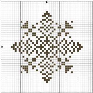 Снежинки – схемы для вышивки крестиком Snowflake13