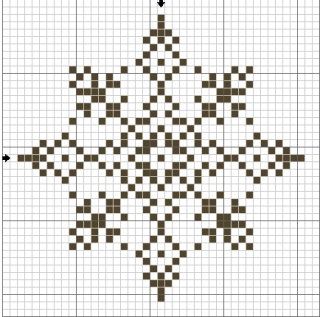 Снежинки – схемы для вышивки крестиком Snowflake21