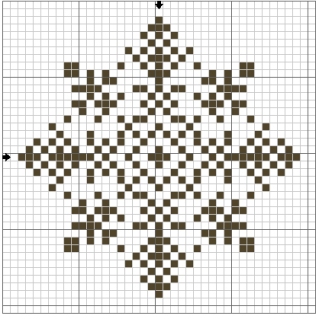 Снежинки – схемы для вышивки крестиком Snowflake23