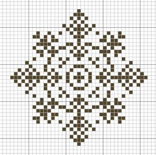 Снежинки – схемы для вышивки крестиком Snowflake24