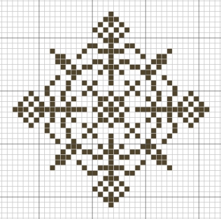 Снежинки – схемы для вышивки крестиком Snowflake25