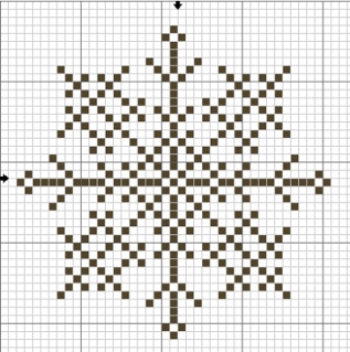 Снежинки – схемы для вышивки крестиком Snowflakepattern3