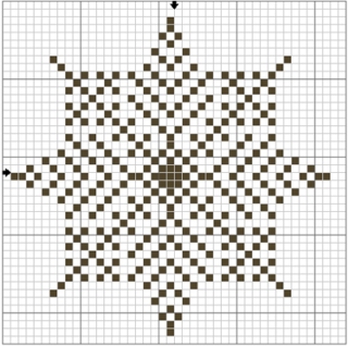 Снежинки – схемы для вышивки крестиком Snowflakepattern5