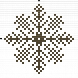 Снежинки – схемы для вышивки крестиком Snowflakepattern8
